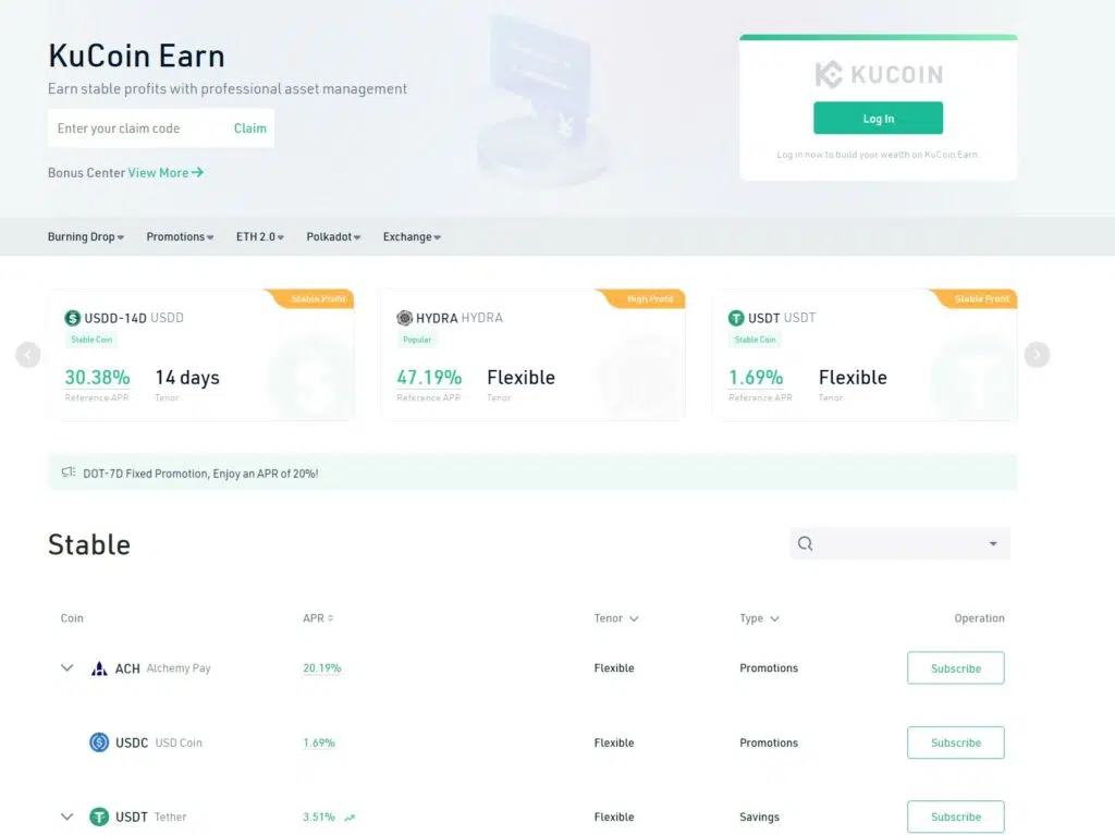 Kucoin earn