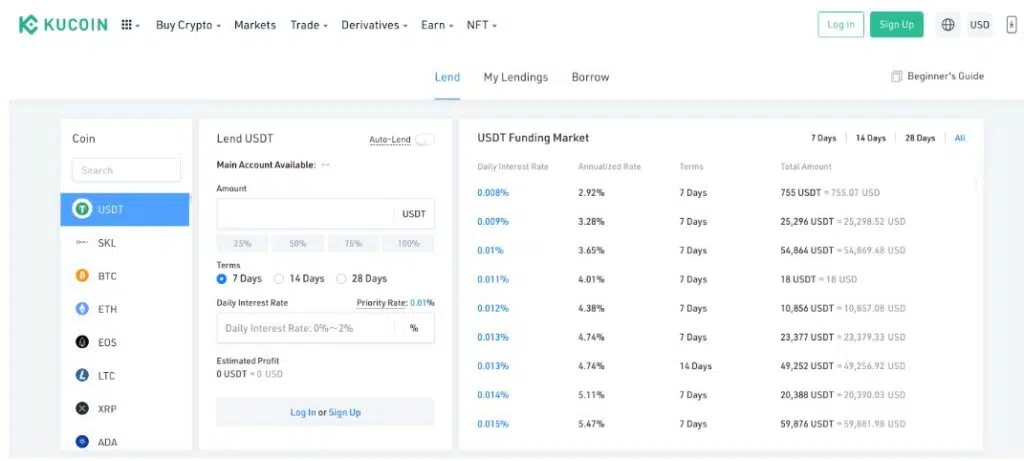 Kucoin lend