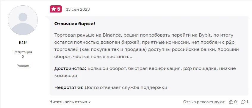 Отзывы о Bybit