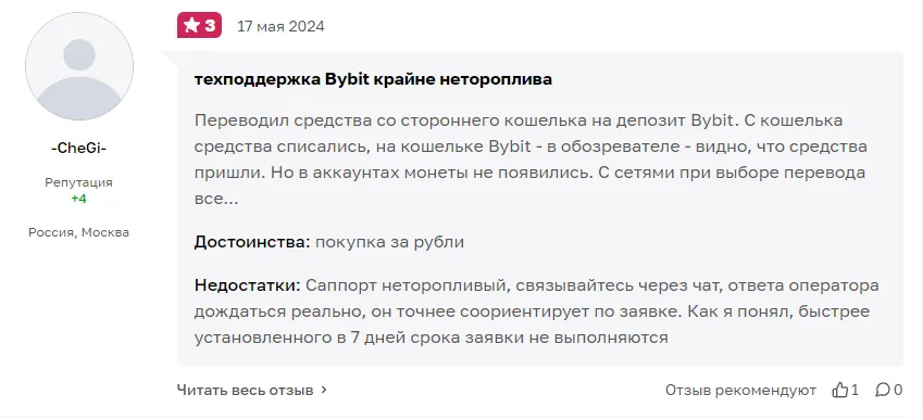 Отзывы о Bybit