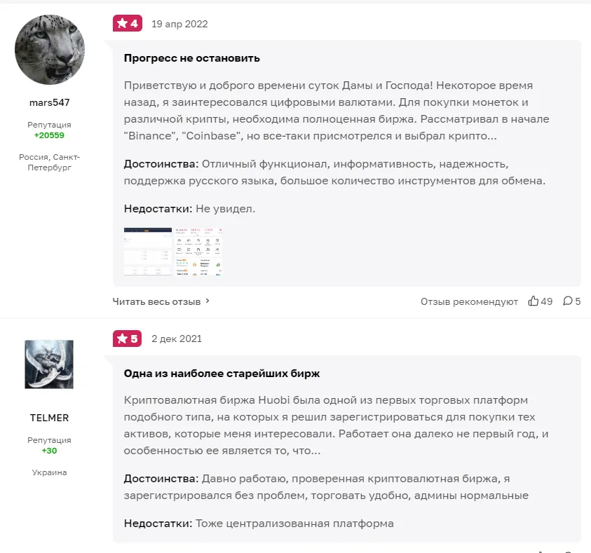 Отзывы о HTX
