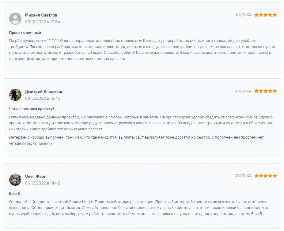 Отзывы о Bingx