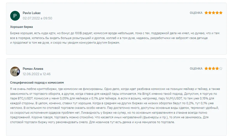 Отзывы о Bingx