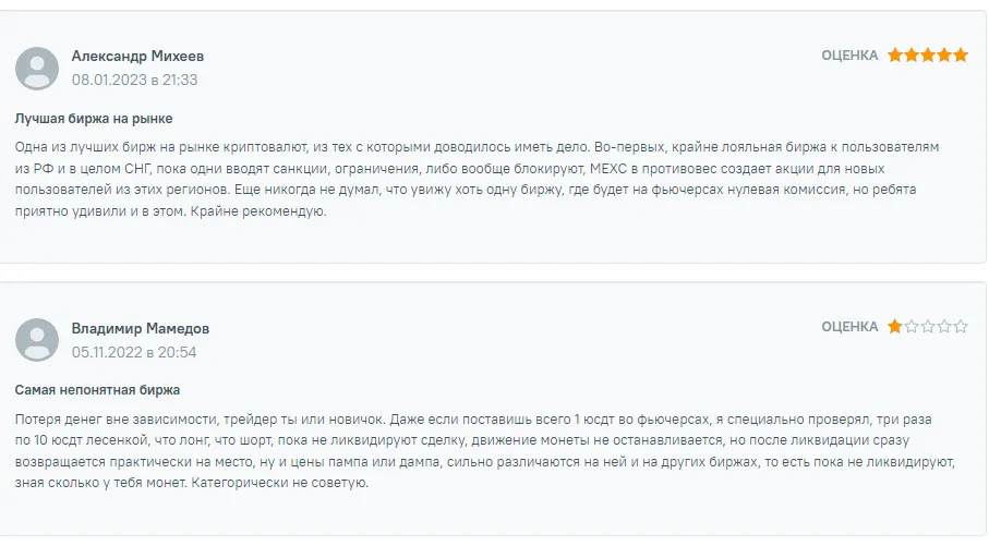 Отзывы о Mexc