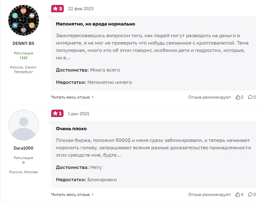 Отзывы о Gate io